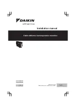 Предварительный просмотр 1 страницы Daikin Altherma EBLQ05CAV3 Installation Manual