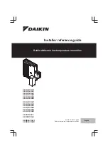 Preview for 1 page of Daikin Altherma M EDLQ011-016CW1 Installer'S Reference Manual