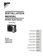 Preview for 1 page of Daikin ARX20J3V1B Installation Manual