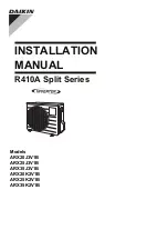 Daikin ARX25J3V1B Installation Manual предпросмотр