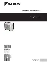 Предварительный просмотр 1 страницы Daikin ARXF50A5V1B Installation Manual