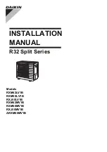 Предварительный просмотр 1 страницы Daikin ARXM50MV1B Installation Manual