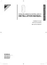 Preview for 1 page of Daikin BRC082A41W Installation Manual