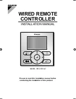 Daikin BRC1E51A7 Installation Manual preview