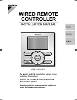 Предварительный просмотр 1 страницы Daikin BRC1E73 Installation Manual