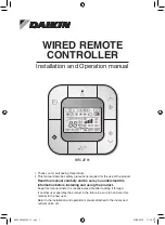 Preview for 1 page of Daikin BRC2E61 Installation And Operation Manual