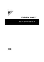 Preview for 1 page of Daikin BRC7F532F Operator'S Manual