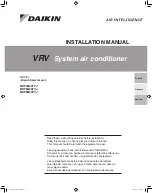 Preview for 1 page of Daikin BSF4Q54TVJ Installation Manual