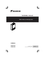 Daikin D2TND012A4AA Installation Manual preview