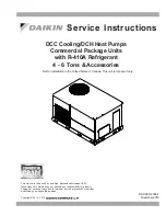 Предварительный просмотр 1 страницы Daikin DCH048 SERIES Service Instructions Manual