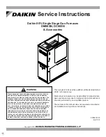 Preview for 1 page of Daikin DM80SN Service Instructions Manual