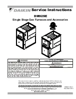 Preview for 1 page of Daikin DM92SE Service Instructions Manual