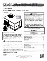 Предварительный просмотр 1 страницы Daikin DSG SERIES Installation Instructions Manual