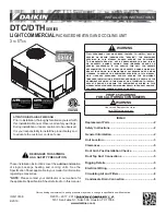 Daikin DTC Series Installation Instructions Manual preview