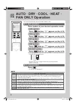 Предварительный просмотр 10 страницы Daikin DTXF25T2VMA Operation Manual