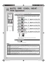 Предварительный просмотр 10 страницы Daikin DTXF25TVMA Operation Manual