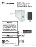 Preview for 1 page of Daikin DV1-15-2117-AB Installation & Operation Manual