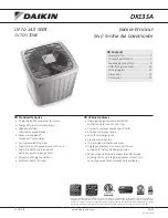 Daikin DX13SA0181A Series Manual preview