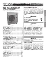 Preview for 1 page of Daikin DX17VSS series Installation Instructions Manual