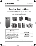 Daikin DX17VSS series Service Instructions Manual предпросмотр