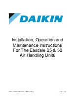 Daikin Easdale 25 Installation, Operation And Maintenance Instructions preview