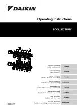 Daikin ECOLLECTRMX Operating Instructions Manual preview