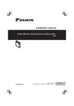 Предварительный просмотр 1 страницы Daikin EK2CB07CAV3 Installation Manual