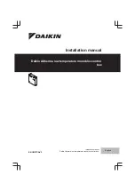 Preview for 1 page of Daikin EKCB07CAV3 Installation Manual