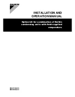 Preview for 1 page of Daikin EKEXFCBAV3 Installation And Operation Manual