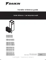 Предварительный просмотр 1 страницы Daikin ERGA04DAV3A Installer'S Reference Manual