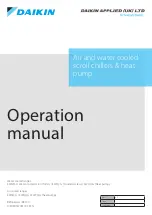 Preview for 1 page of Daikin EWAQ-G Operation Manual