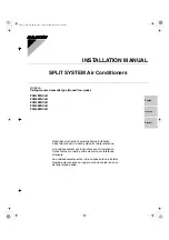 Предварительный просмотр 1 страницы Daikin FCQ18PAVJU Installation Manual