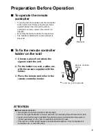 Preview for 9 page of Daikin FDXS25E7VMB Operation Manual