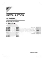 Preview for 1 page of Daikin FTKK09P Installation Manual