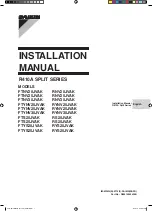 Предварительный просмотр 1 страницы Daikin FTNV20JVAK Installation Manual