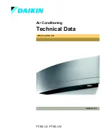 Daikin FTXG20LS Technical Data Manual предпросмотр