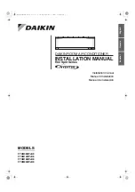 Preview for 1 page of Daikin FTXM09WVJU9 Installation Manual