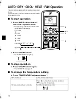 Предварительный просмотр 11 страницы Daikin FTXS20DAVMW(L) Operation Manual