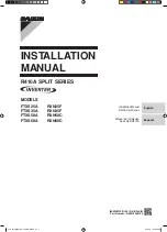 Daikin FTXS25A Installation Manual предпросмотр