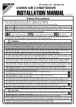 Preview for 1 page of Daikin FTXS80FVMA Installation Manual