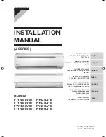 Preview for 1 page of Daikin FTYN25LV1B Installation Manua