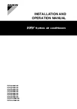 Preview for 1 page of Daikin FXFQ100M8V3B Installation And Operation Manual