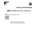 Preview for 1 page of Daikin FXFQ12MVJU Installation Manual