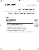 Preview for 1 page of Daikin FXMQ15TBVJU Installation Manual