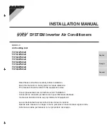 Preview for 1 page of Daikin FXTQ12PAVJU Installation Manual
