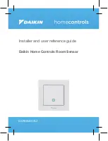 Daikin homecontrols EKRSENDI1BA Installer And User Manual preview