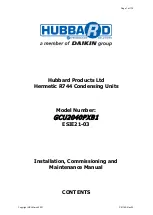 Предварительный просмотр 1 страницы Daikin Hubbard GCU2040PXB1 Installation, Commissioning And Maintenance Manual