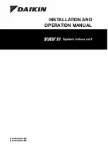 Preview for 1 page of Daikin HXY080A8V1BF Installation And Operation Manual