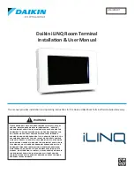 Daikin iLINQ Room Terminal Installation & User Manual preview