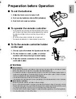 Предварительный просмотр 8 страницы Daikin Inverter FTXL20G2V1B Operation Manual